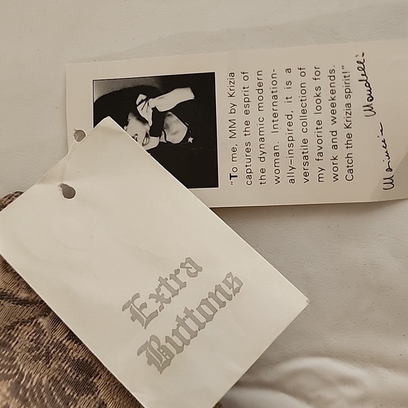 NWT Vintage Deadstock 90's Krizia Gold Brocade Wool Blend Vest Size 10 - Picture 11 of 13